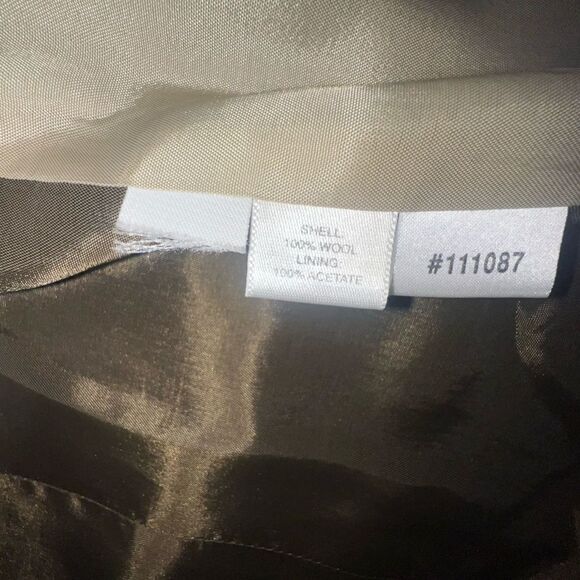 Ann Taylor Olive Green Wool Blazer - Sz 2 - Picture 15 of 16